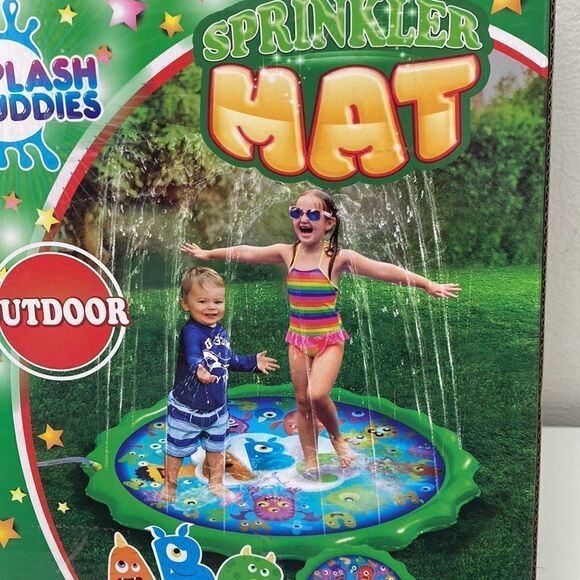 🔥splash buddies sprinkler mat Abc monster  48”New - Picture 2 of 6